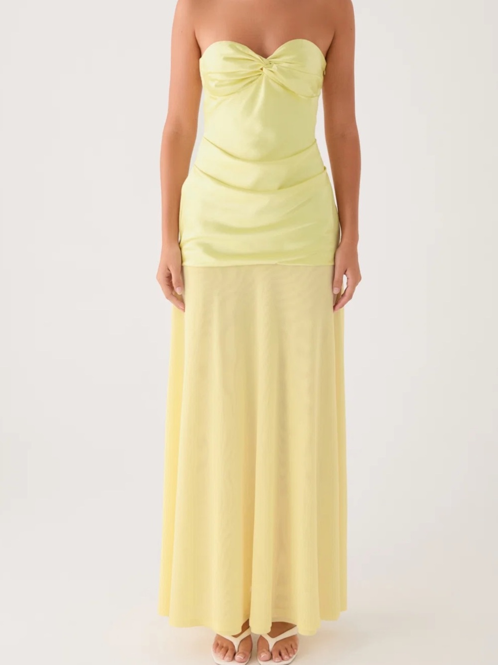 Peppermayo Strapless Butter Yellow Maxi Dress - Picture 4 of 13